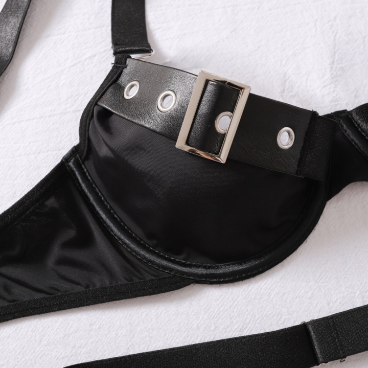 Raven – Strappy Harness Lingerie Set