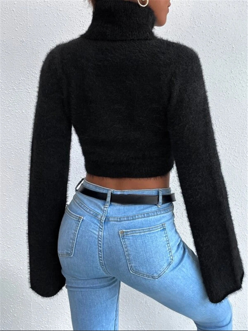 Maisie™ | Polo Neck Crop Top
